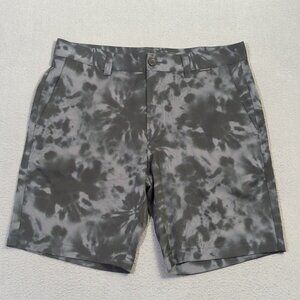 Travis Mathew Kapu Shorts Men's 32 Black Camo Golf Performance Casual